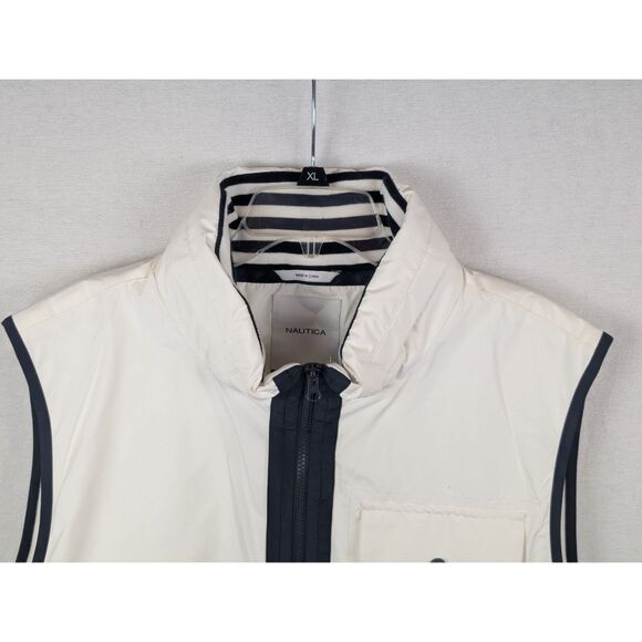 Nautica Lil Yachty White Vest w/ Hide Away Hood Men's Size 2XL/XXL - Picture 2 of 11